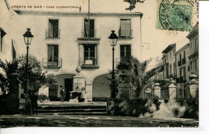 Postales: ARENYS DE MAR-CASA CONSISTORIAL-1911-M VIDAL