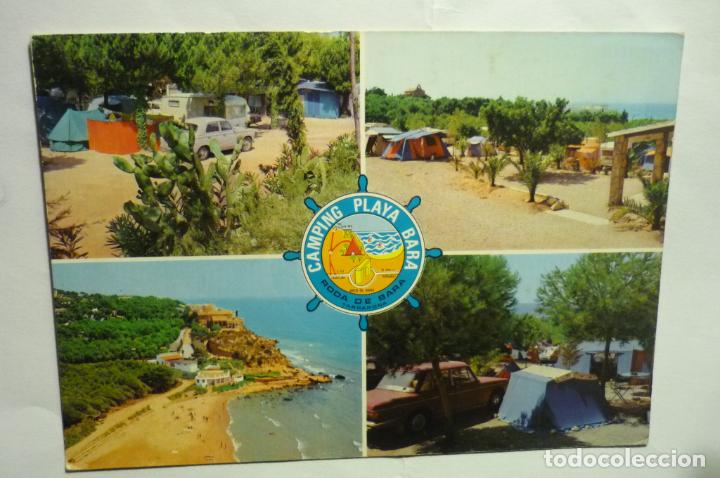 Postales: postal roda de bara -camping playa bara