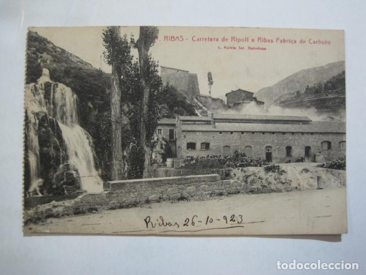 Postcards: RIBAS-CARRETERA DE RIPOLL A RIBAS FABRICA DE CARBURO-ROISIN-11-POSTAL ANTIGUA-(76.917)