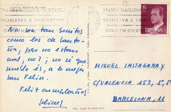 Postales: Costa Brava. / Postal circulada - Foto 2