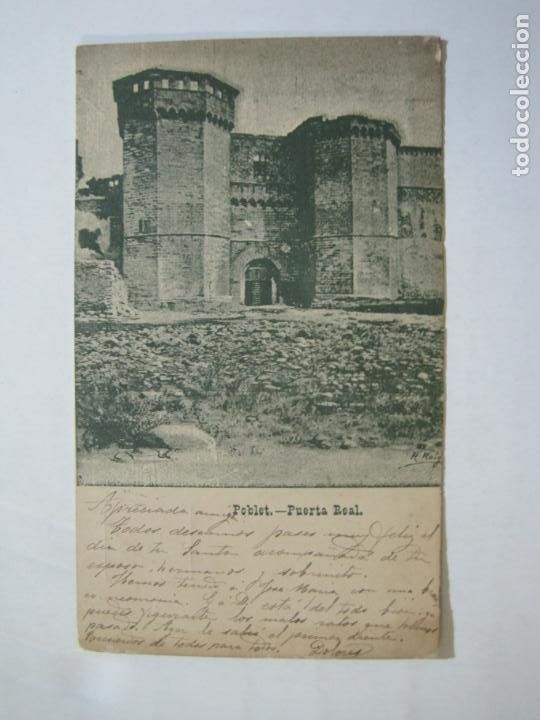 Postcards: POBLET-PUERTA REAL-REVERSO SIN DIVIDIR-POSTAL ANTIGUA-(76.994)
