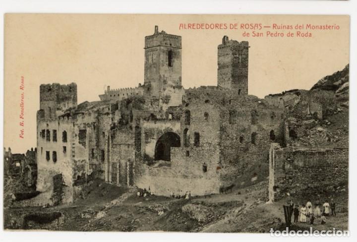 Postcards: a06250 alrededores de roses ruinas del monasterio de san pedro de roda fonolleras sc senyera?