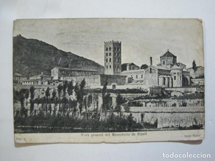 Postcards: MONASTERIO DE RIPOLL-VISTA GENERAL-CLICHE VINTRO-POSTAL ANTIGUA-(77.025)