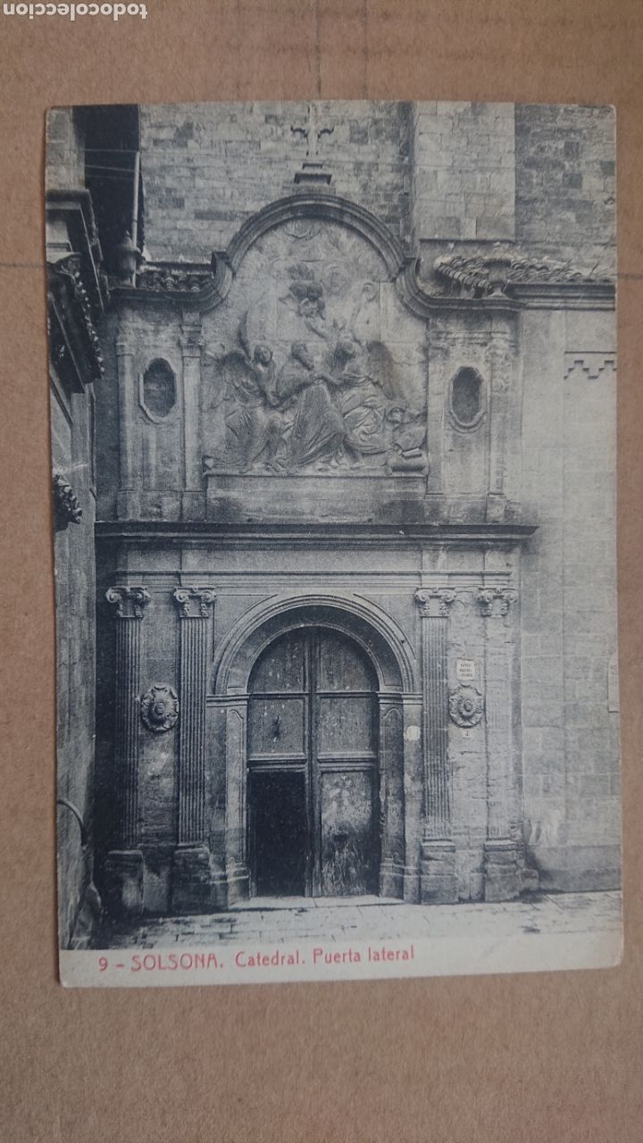 Postales: POSTAL DE SOLSONA CATEDRAL PUERTA LATERAL - Foto 1