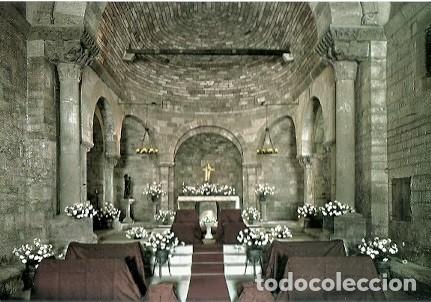 Postais: POSTAL A COLOR N&ordm; 791 BA&Ntilde;OLAS INTERIOR DE LA IGLESIA PARROQUIAL DE PORQUERES SIGLO XII ESCUDO DE ORO