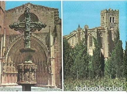 Postales: POSTAL A COLOR N&ordm; 1272 COSTA BRAVA CASTELLON DE AMPURIAS CRUZ GOTICA Y ABSIDE MELI COLOR