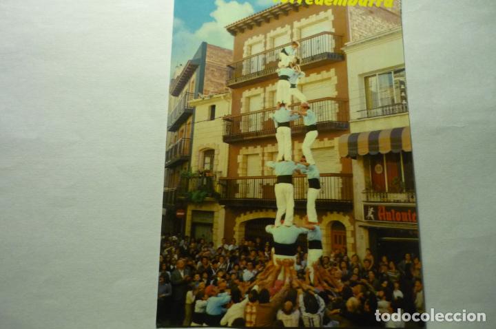 Postales: postal torredembarra.-torre humana --circulada