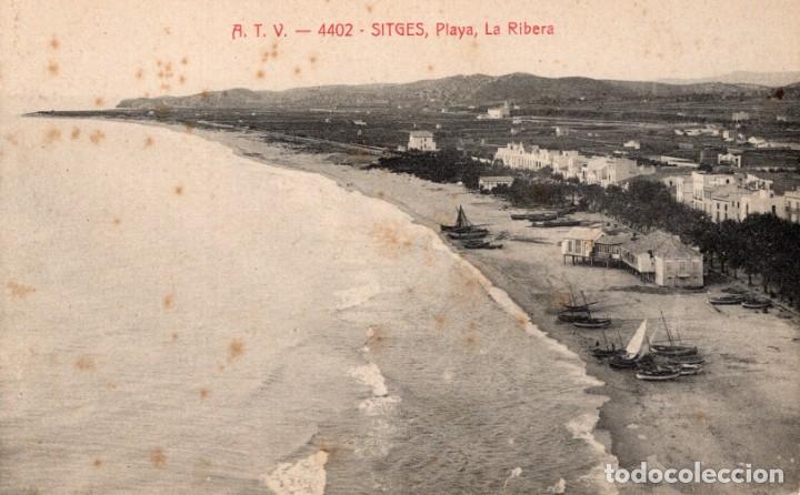Postales: sitges. atv 4402. playa la ribera - Foto 1