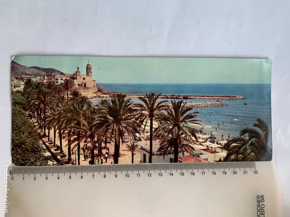 Postales: POSTAL. SITGES. PASEO DE LA RIBERA Y PUNTA. PANOR&Aacute;MICAS DE ESPA&Ntilde;A. - Foto 1