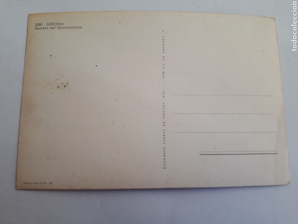 Postales: GIRONA. RAMBLA. POSTAL 1961 - Foto 2