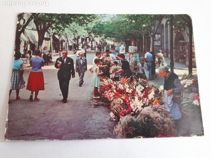 Postales: GIRONA. LA RAMBLA. POSTAL ANYS 60 - Foto 1