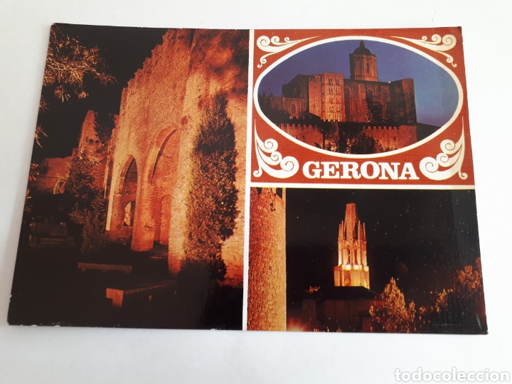 Postales: GIRONA NOCTURNA. POSTAL ANYS 70 - Foto 1