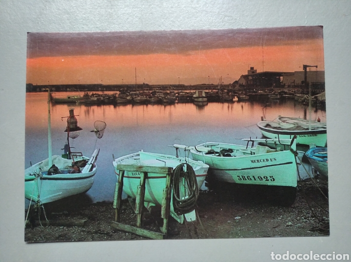 Postales: Postal costa brava 1475 la escala atardecer en el puerto de pescadores ed fabregat