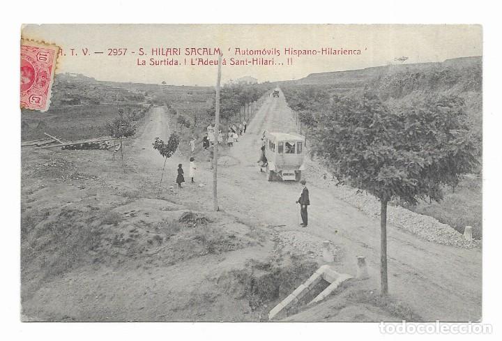 Postales: Postal A.T.V.- 2957 S. Hilari Sacalm, Autom&oacute;vils Hispano-Hilarienca, La surtida