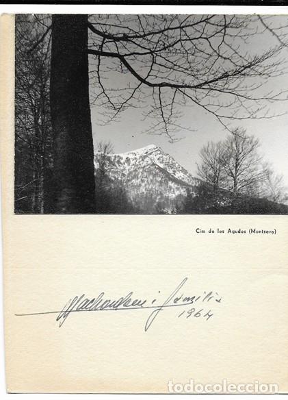 Postales: CIM DE LES AGUDES. MONTSENY. FOTO B/N SOBRE CARTULINA. 1964