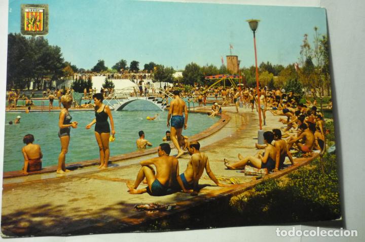 Postales: postal lerida.-piscina parque municipal- circulada cm