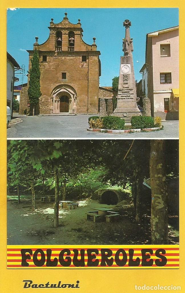 Postales: Folgueroles. Iglesia y parque - Foto 1