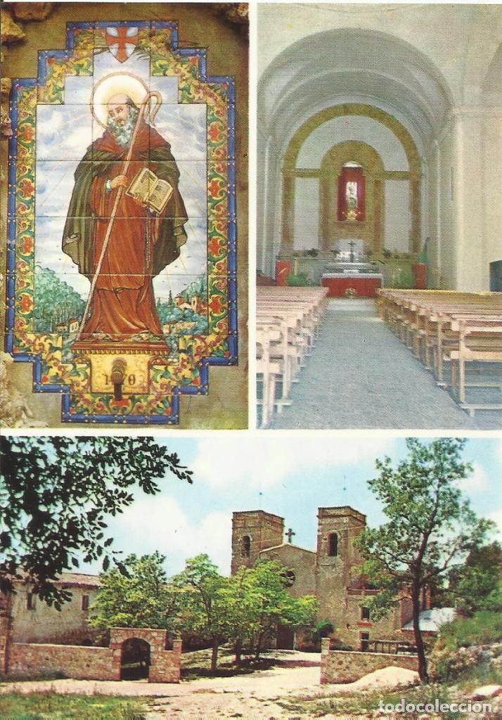 Postais: Sant Mag&iacute; de la Brufaganya. 5. Font del pati. Temple. Vista general. Morera. 10x15 cm. Postal.