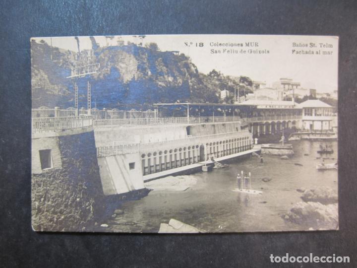 Postales: SANT FELIU DE GUIXOLS-BA&Ntilde;OS DE SANT TELM-FACHADA AL MAR-FOTOGRAFICA MUR-18-POSTAL ANTIGUA-(77.708)