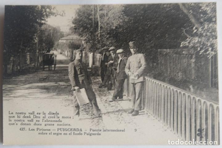 Postales: PUIGCERDA PUENTE INTERNACIONAL SOBRE EL RIO SEGRE