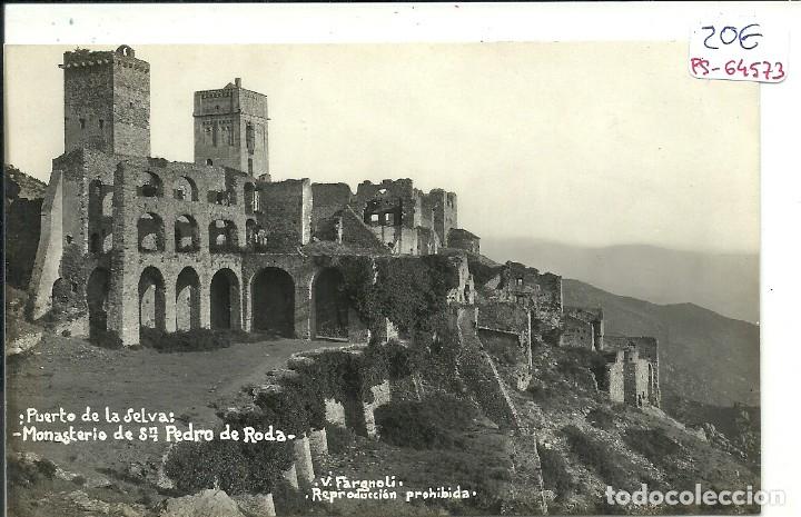 Postales: (PS-64573)POSTAL FOTOGRAFICA DE PUERTO DE LA SELVA-MONASTERIO DE SAN.PEDRO DE RODA.V.FARGNOLI