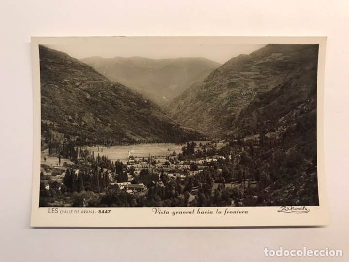 Postales: LES (Lerida) Postal No.8447, Valle de Aran. Vista General hacia la frontera. Edic., Zerkowitz