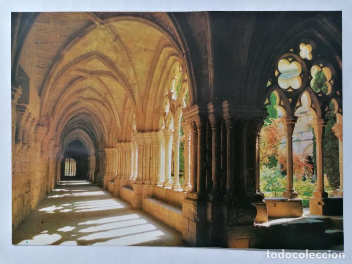 Postales: POSTAL REAL MONASTERIO DE POBLET, VISTA PARCIAL DEL CLAUSTRO GOTICO, A&Ntilde;OS 60