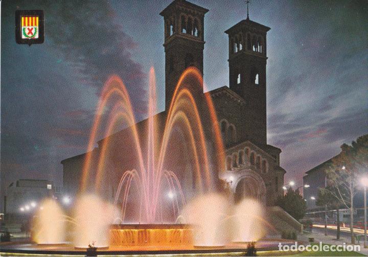 Postales: HOSPITALET DE LLOBREGAT, FUENTE LUMINOSA - ESCUDO DE ORO N&ordm;5527 - S/C