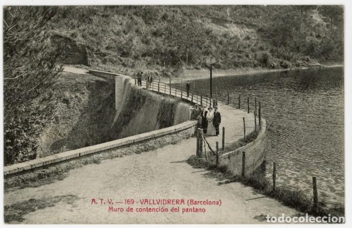 Cartoline: a06559 vallvidrera muro de contencion del pantano atv n&ordm;169 circulada