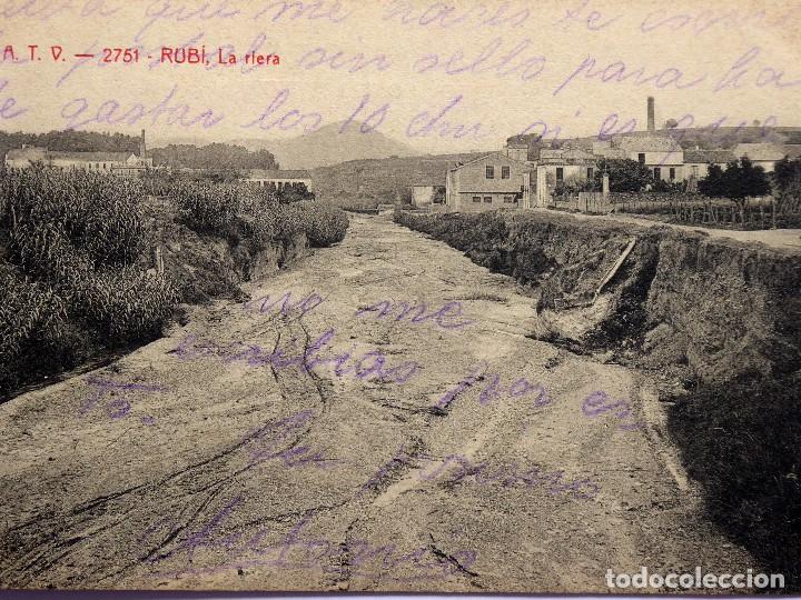 Postales: P-12268. RUB&Iacute;. LA RIERA. POSTAL A.T.V. 2751, CIRCULADA. A&Ntilde;O 1911 - Foto 2