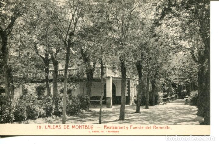 Postkarten: CALDAS DE MONTBUY-RESTAURANT Y FUENTE DEL REMEDIO-ROISIN