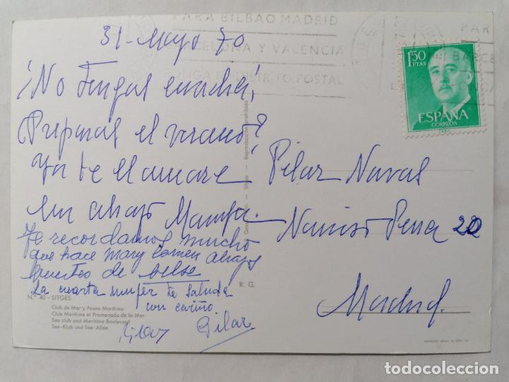 Postales: POSTAL SITGES, CLUB DE MAR Y PASEO MARITIMO - Foto 2