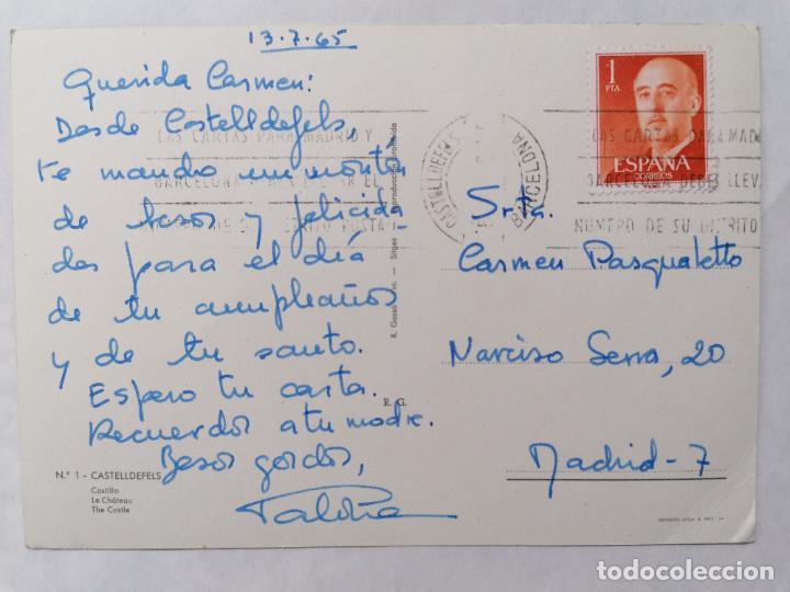 Postales: POSTAL CASTELLDEFELS, CASTILLO - Foto 2