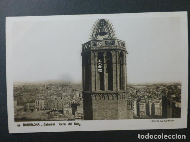 Postales: BARCELONA CATEDRAL TORRE DEL RELOJ - Foto 1