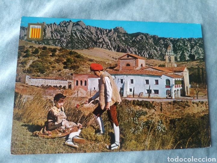 Postales: Postal con motivos de Catalu&ntilde;a Catalu&ntilde;a t&iacute;pica l'hereu i la pubilla escrita en el reverso a&ntilde;o 1962