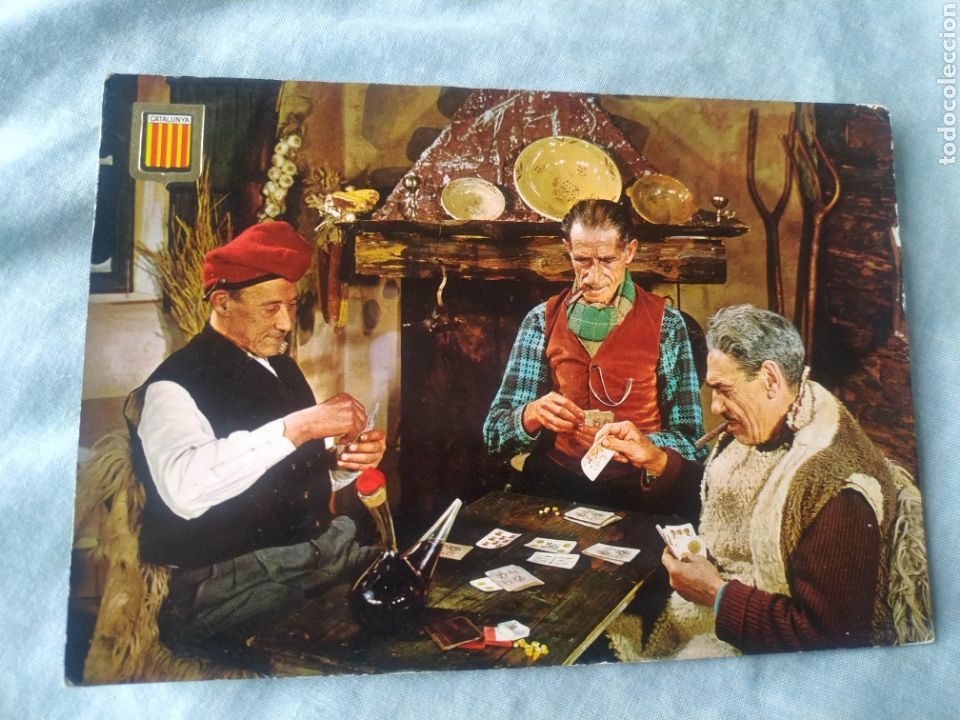 Postales: Postal con motivo de Catalu&ntilde;a Catalu&ntilde;a t&iacute;pica rumiant la jugada