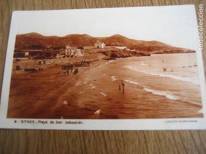 Postales: San Sebastian. N&ordm; 9. Playas de San Sebastian. L. Roisin. Escrita 1930