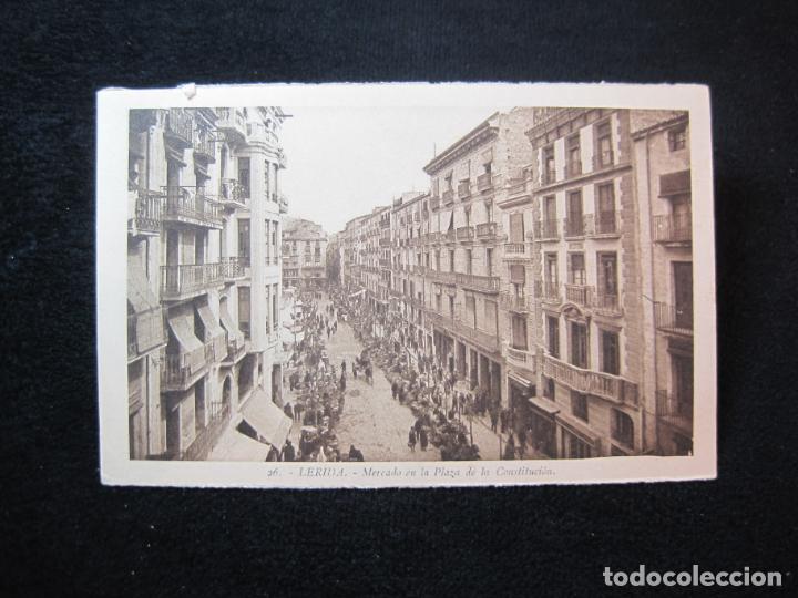 Postales: LLEIDA-MERCADO EN LA PLAZA DE LA CONSTITUCION-ROISIN-26-POSTAL ANTIGUA-(78.978)