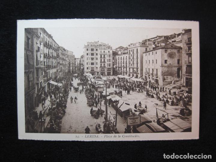 Postales: LLEIDA-PLAZA DE LA CONSTITUCION-ROISIN-24-POSTAL ANTIGUA-(78.980)