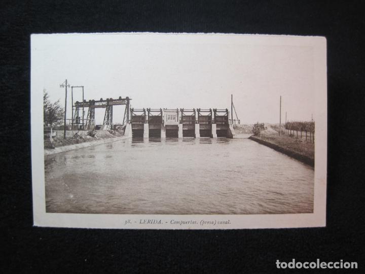 Postales: LLEIDA-COMPUERTAS PRESA CANAL-ROISIN-38-POSTAL ANTIGUA-(78.982)
