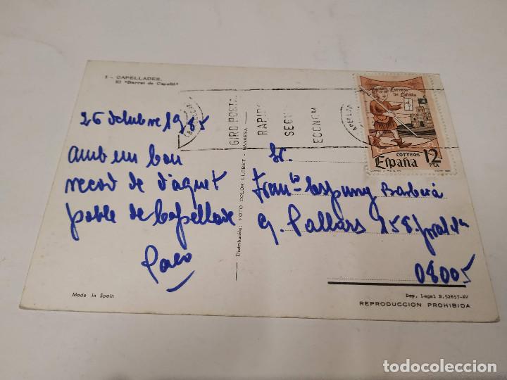 Postales: ANOIA - POSTAL CAPELLADES - EL BARRET DE CAPELL&Oacute; - Foto 2