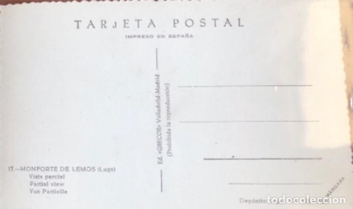 Postales: Postal de Monforte de Lemos.L&eacute;rida - Foto 2