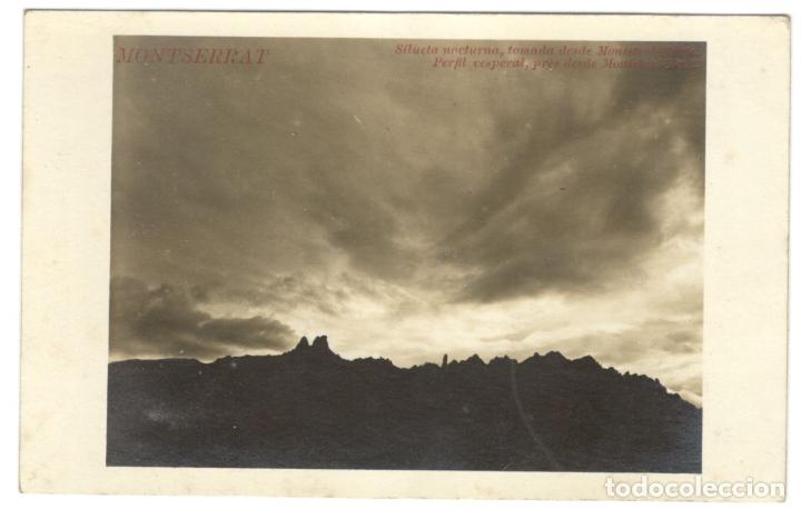 Cartes Postales: POSTAL FOTOGRAFICA. MONTSERRAT - SILUETA, TOMADA DESDE MONISTROL NORTE.