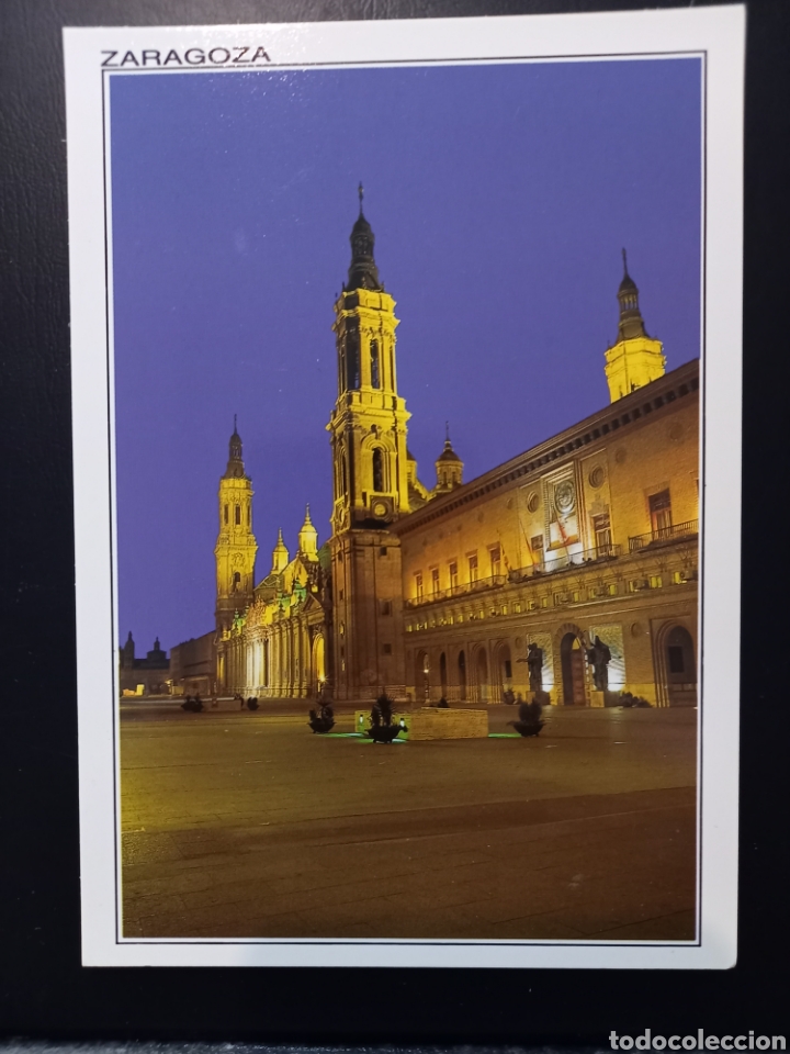 Postales: Postal de zaragoza. Nocturna. - Foto 1