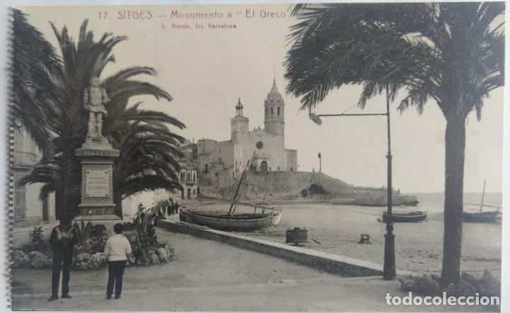 Postales: SITGES ED.ROISIN 17 MONUMENTO AL GRECO - Foto 1