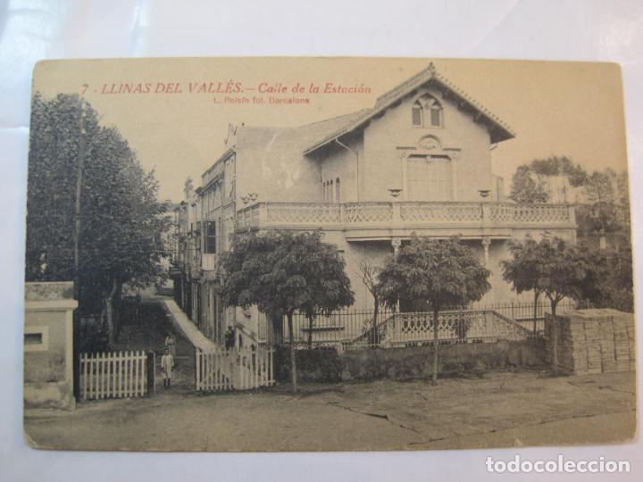 Postkarten: LLINAS DEL VALLES-CALLE DE LA ESTACION-ROISIN-7-POSTAL ANTIGUA-VER REVERSO-(79.501)