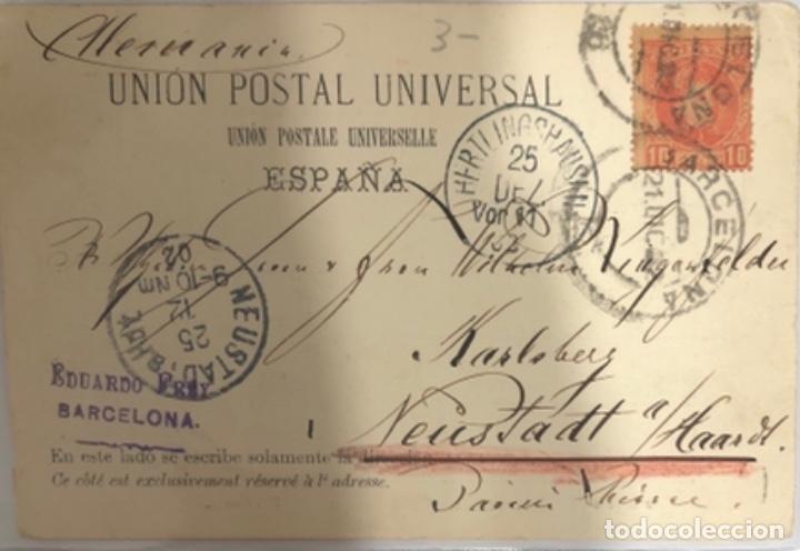 Postales: Postal de Barcelona 1902 - Foto 2