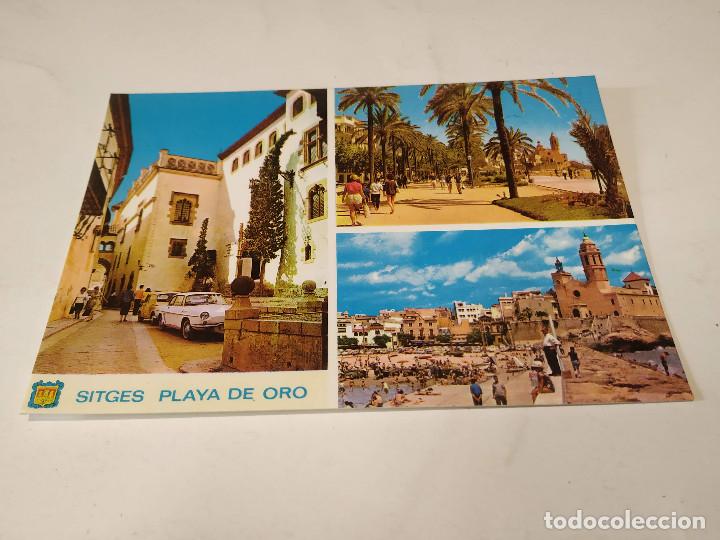 Postales: GARRAF - POSTAL SITGES - PLAYA DE ORO - Foto 1