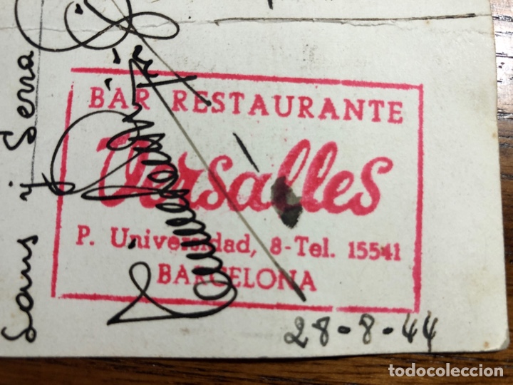 Postales: POSTAL RESTAURANTE VERSALLES DE BARCELONA - Foto 4