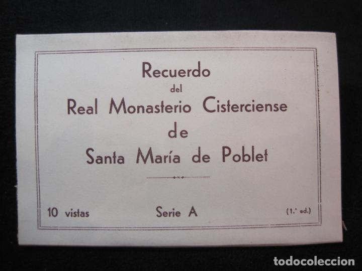 Postales: SANTA MARIA DE POBLET-REAL MONASTERIO CISTERCIENSE-BLOC CON 10 POSTALES ANTIGUAS-VER FOTOS-(79.955)